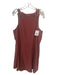 Free People Size L Brown Red Polyester Blend Sleeveless Paneled Open Back Dress Brown Red / L