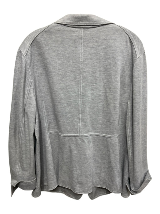 Lafayette 148 Size 16W Gray Viscose Blend Long Sleeve Heathered Blazer Jacket Gray / 16W