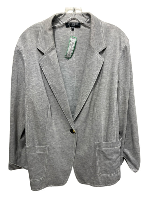 Lafayette 148 Size 16W Gray Viscose Blend Long Sleeve Heathered Blazer Jacket Gray / 16W