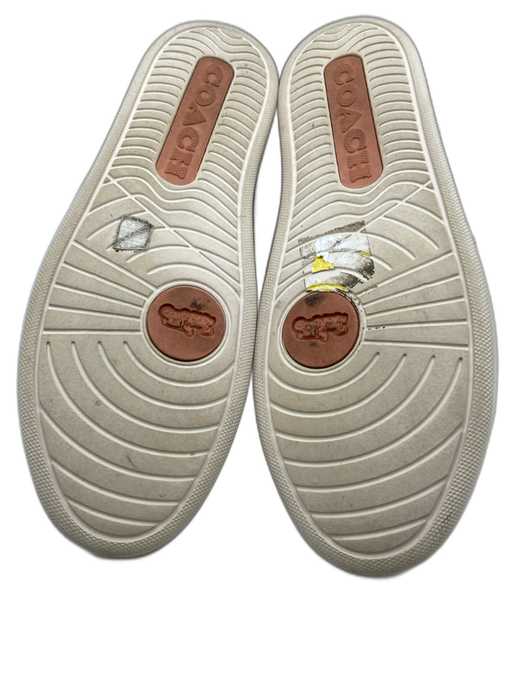 Coach Shoe Size 9.5 White & Multi Leather & Tweed Metallic Thread Sneakers White & Multi / 9.5