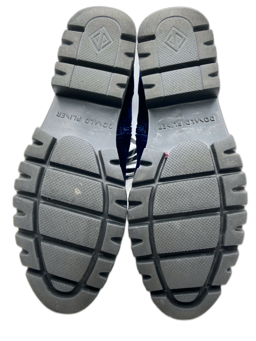 Donald Pliner Shoe Size 10 Blue Velvet Combat Boots Blue / 10