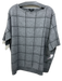 Lafayette 148 Size XL Grey & Black Wool Windowpane Check Plaid Boat Neck Sweater Grey & Black / XL