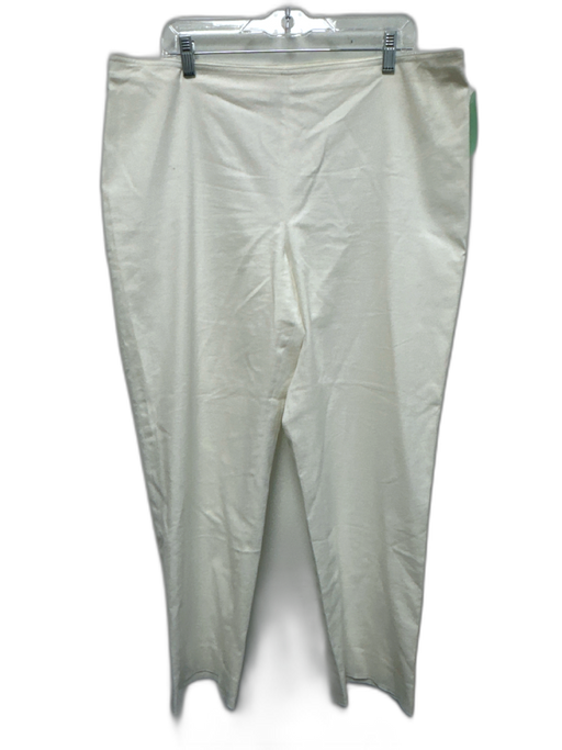 St. John Size 16 White No Fabric Tag Side Zip Crop Tapered Pants White / 16
