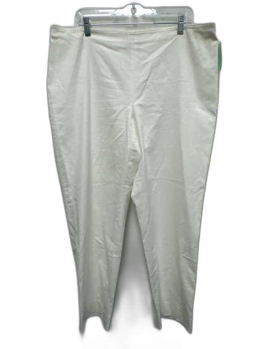 St. John Size 16 White No Fabric Tag Side Zip Crop Tapered Pants White / 16