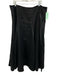 DB Life Size EST XXL Black Linen Ribbon Detail Side Zip Midi Skirt Black / EST XXL