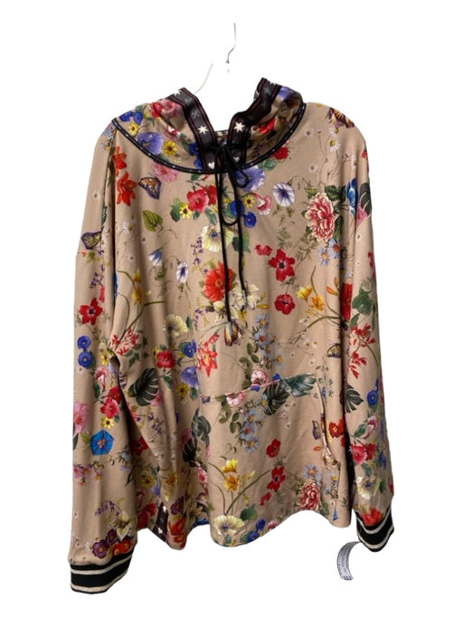 Johnny Was LIVE Size Large Multi Rayon Blend Hood Floral Long Sleeve Hoodie Multi / Large