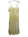 Lilly Pulitzer Size 12 Yellow & White Cotton Spaghetti Strap Tiered Maxi Dress Yellow & White / 12