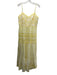 Lilly Pulitzer Size 12 Yellow & White Cotton Spaghetti Strap Tiered Maxi Dress Yellow & White / 12
