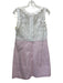 Lilly Pulitzer Size 10 Pink & White Cotton Sleeveless Floral Lace Textured Dress Pink & White / 10