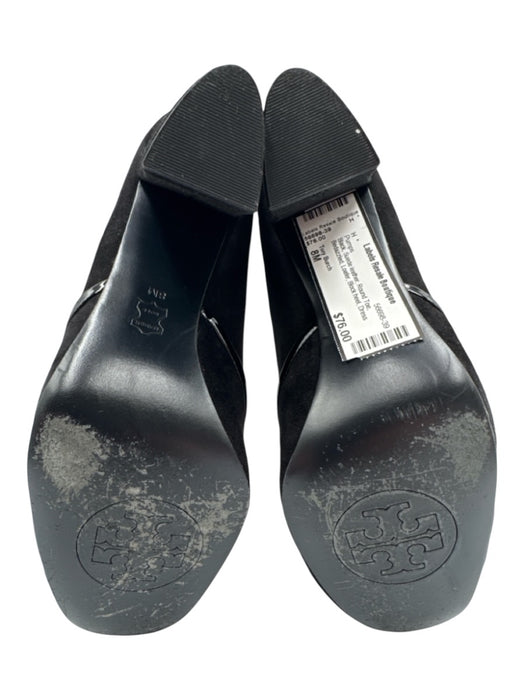 Tory Burch Shoe Size 8M Black Suede leather Round Toe Bedazzled Loafer Pumps Black / 8M