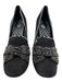 Tory Burch Shoe Size 8M Black Suede leather Round Toe Bedazzled Loafer Pumps Black / 8M