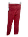 Mother Size 26 Red Cotton Denim 5 Pocket Raw Hem Zip & Button Jeans Red / 26