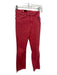 Mother Size 26 Red Cotton Denim 5 Pocket Raw Hem Zip & Button Jeans Red / 26