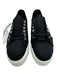 Superga Shoe Size 7 Black & White Canvas Lace Up Low Top Platform Sneakers Black & White / 7