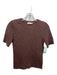 Faherty Size XS Brown Linen & Cotton Ribbed Short Sleeve Top Brown / XS