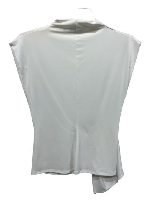 Aqua Size XS White Polyester Knot Detail Sleeveless Assymmetrical Top White / XS
