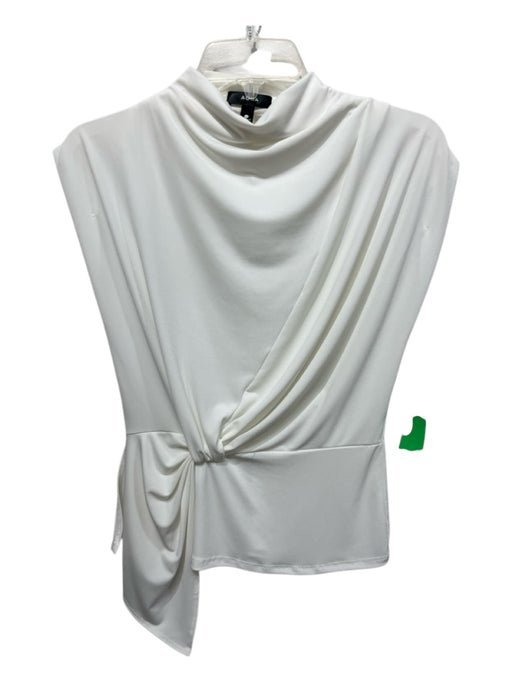 Aqua Size XS White Polyester Knot Detail Sleeveless Assymmetrical Top White / XS