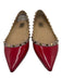 Valentino Shoe Size 41 Red & Tan Patent Leather Spike Detail Pointed Toe Shoes Red & Tan / 41