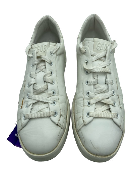 Golden Goose Shoe Size 41 White Leather Lace Up Star Design Platform Sneakers White / 41