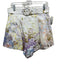 Zimmermann Size 3/L White, Purple, Multi Linen Back Zip Floral Print Shorts White, Purple, Multi / 3/L