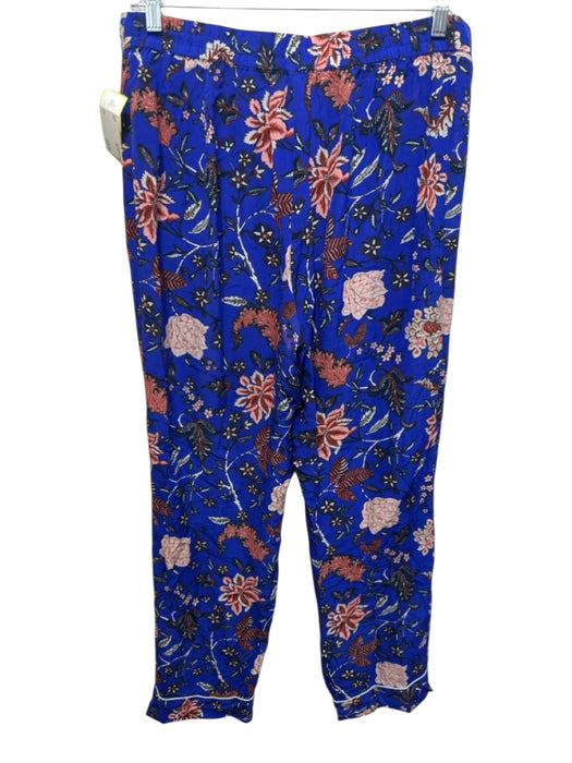 Diane Von Furstenberg Size M blue, pink, multi Silk Long Sleeve Blouse Pant Set blue, pink, multi / M