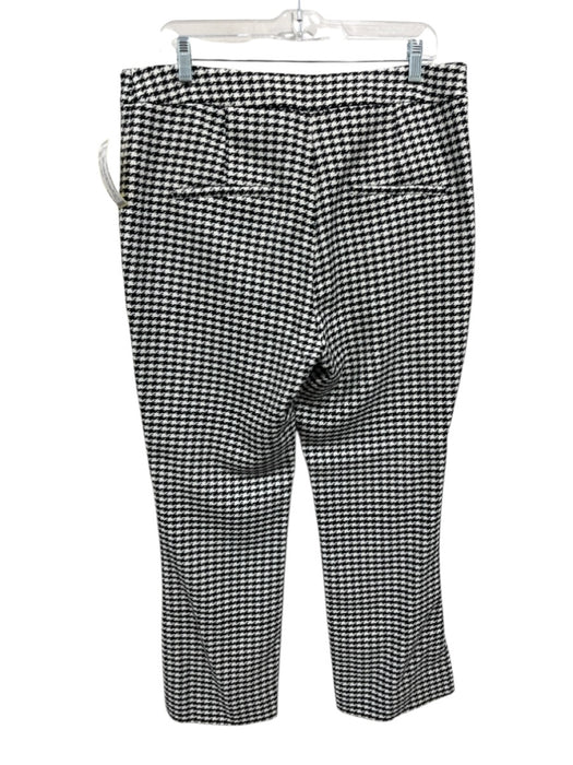 Veronica Beard Size 12 Black & White Acrylic & Polyester Zip Fly Trouser Pants Black & White / 12