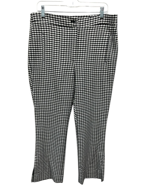 Veronica Beard Size 12 Black & White Acrylic & Polyester Zip Fly Trouser Pants Black & White / 12