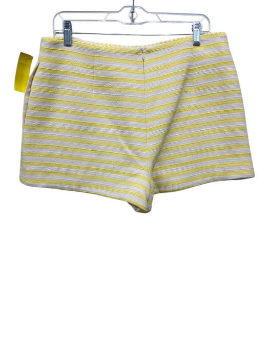 Zimmermann Size 3/L Yellow & White Cotton & Polyester Back Zip Stripe Skort Yellow & White / 3/L