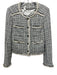 Veronica Beard Size 6 White, Black, Cream Cotton Blend Button Up Tweed Jacket White, Black, Cream / 6