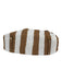 Kate Spade Brown & White Straw Striped 2 handles Beach Bag Brown & White / M