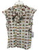 Alice + Olivia Size M White & Multi Silk Ruffle Cap Sleeve Button Up Top White & Multi / M