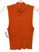Milly Size M Orange Viscose Blend Sleeveless Mock Neck Ribbed Midi Skirt Set Orange / M