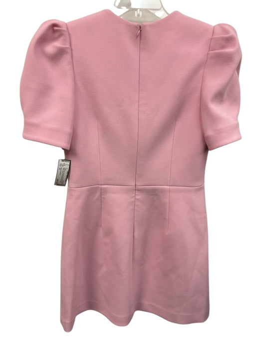 Rebecca Vallance Size 10 Light Pink Polyester Short Sleeve Pleat Detail Dress Light Pink / 10