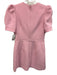 Rebecca Vallance Size 10 Light Pink Polyester Short Sleeve Pleat Detail Dress Light Pink / 10