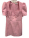 Rebecca Vallance Size 10 Light Pink Polyester Short Sleeve Pleat Detail Dress Light Pink / 10