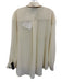 Sleeper Size M Pale Yellow Rayon Button Up Long Sleeve Collar Hearts Top Pale Yellow / M