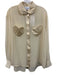 Sleeper Size M Pale Yellow Rayon Button Up Long Sleeve Collar Hearts Top Pale Yellow / M
