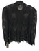 L'agence Size M Black Nylon Blend Long Sleeve Button Up Lace Top Black / M