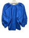 Alexis Size L Blue Cotton Split Neck 3/4 puff sleeve Scallop Detail Top Blue / L