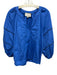 Alexis Size L Blue Cotton Split Neck 3/4 puff sleeve Scallop Detail Top Blue / L