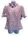 Zimmermann Size 3 Light Pink Linen & Silk Short Sleeve Floral Applique Skirt Set Light Pink / 3