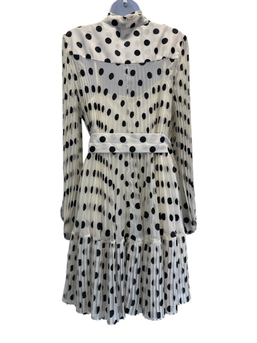 Zimmermann Size 3 White & Black Polyester & Viscose Long Sleeve Polka Dot Dress White & Black / 3