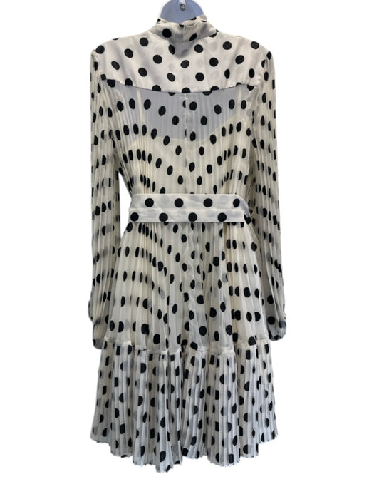 Zimmermann Size 3 White & Black Polyester & Viscose Long Sleeve Polka Dot Dress White & Black / 3