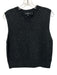 Theory Size M Black & White Wool Blend Sleeveless Knit V Neck Vest Top Black & White / M
