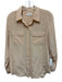 Equipment Femme Size M Light Pink Silk Long Sleeve Button Up Collar Pockets Top Light Pink / M