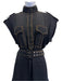 Zimmermann Size 2 Black & Yellow Viscose & Silk Short Sleeve Button Front Dress Black & Yellow / 2