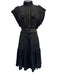 Zimmermann Size 2 Black & Yellow Viscose & Silk Short Sleeve Button Front Dress Black & Yellow / 2