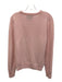 Lingua Franca Size M Pink Cashmere Long Sleeve Text Crew Neck Sweater Pink / M