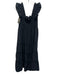 Hill House Size M Black Polyester Ruffle Shoulder Sleeveless Midi Dress Black / M