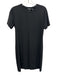Theory Size M Black Modal & Cotton Short Sleeve Below Knee T Shirt Dress Black / M